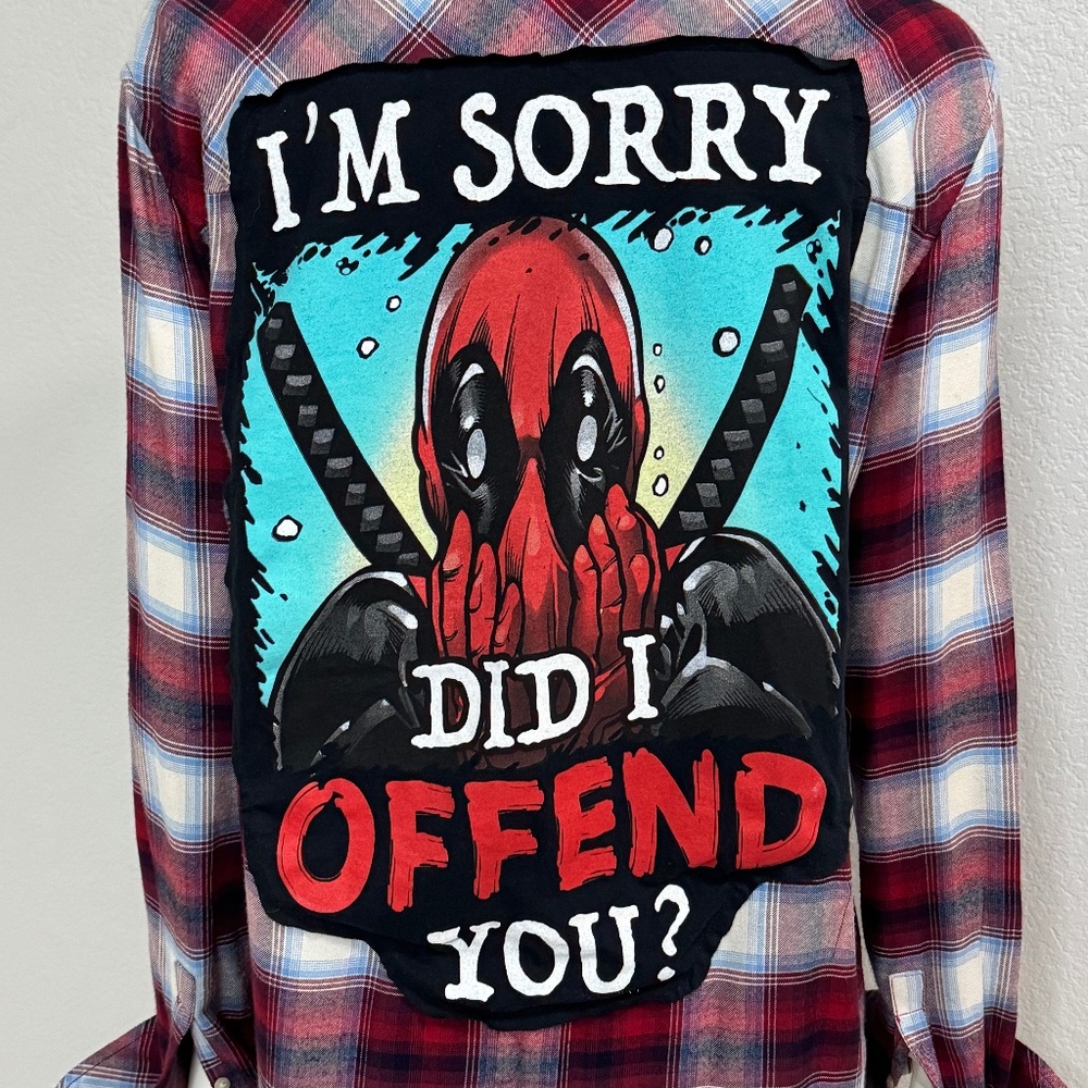 Deadpool Upcycled Gap/Pendleton Plaid Shacket - image 2
